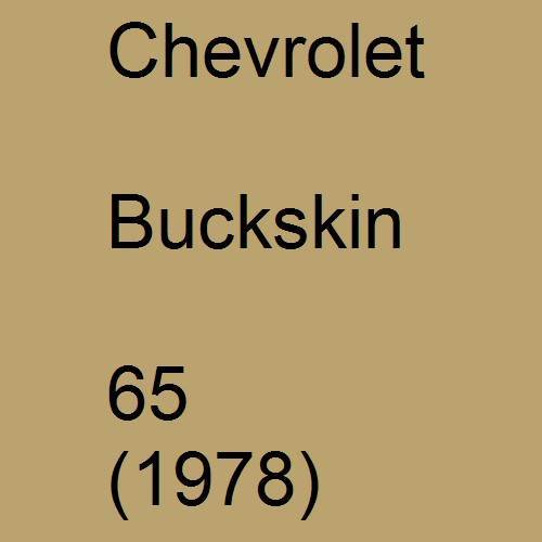 Chevrolet, Buckskin, 65 (1978).